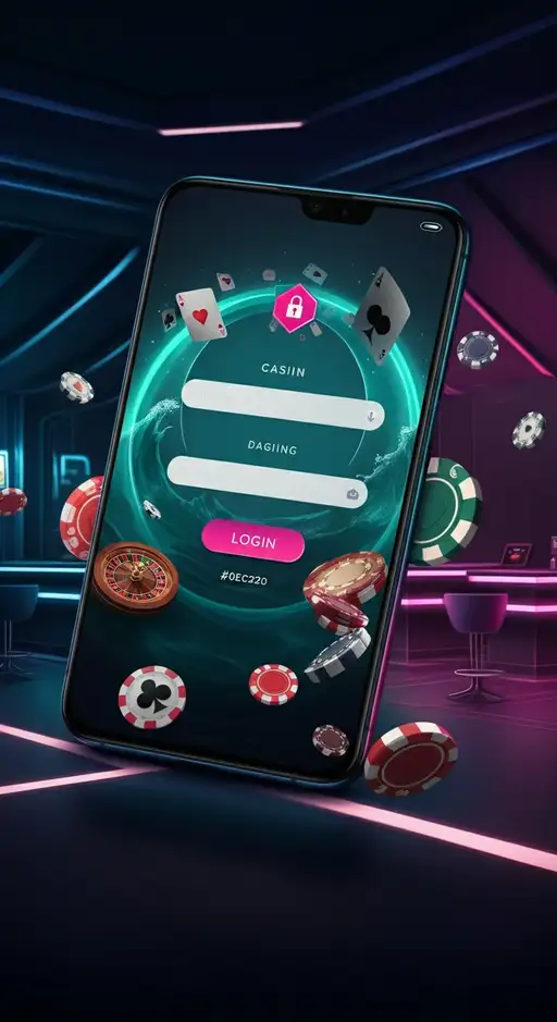 Een beveiligd inlogscherm van Luckywave Casino met invulvelden voor e-mail en wachtwoord, benadrukt de veiligheid en gemakkelijke toegang tot het spelplatform.